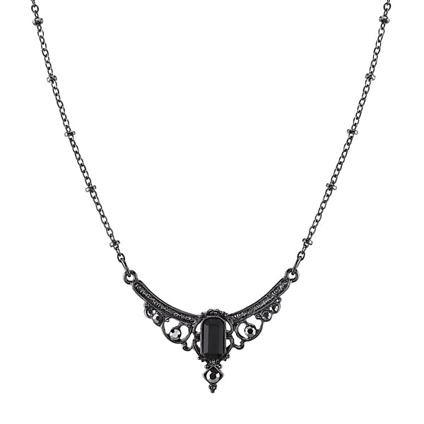 Black Stones Cluster Long Statement Pendants Necklaces Crystal Pave Brand Design 
